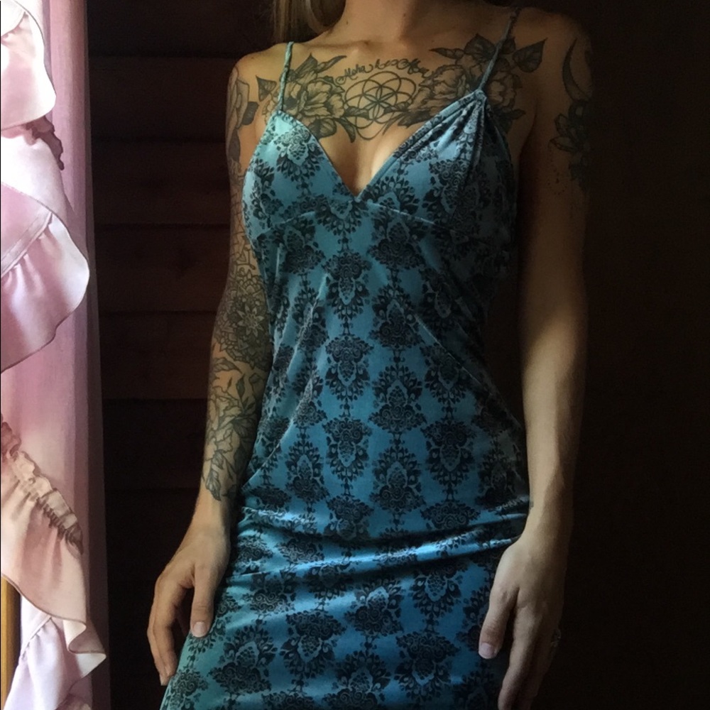 NWT Free People Blue Velvet Mini Dress